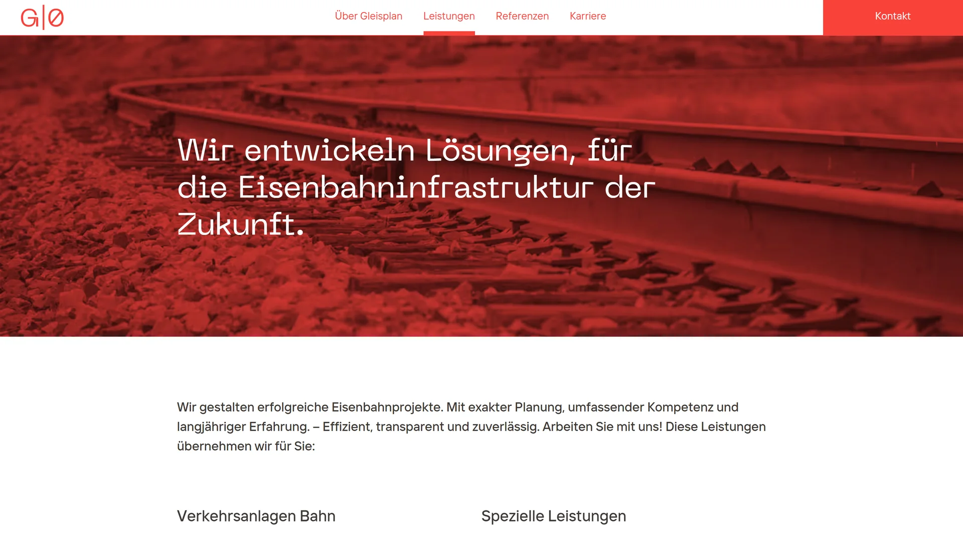 Leistungsseite auf gleisplan-leipzig.de