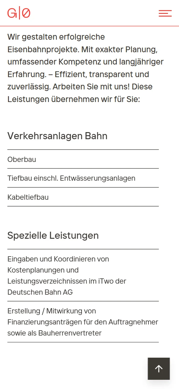 Leistungen von Gleisplan am Smartphone