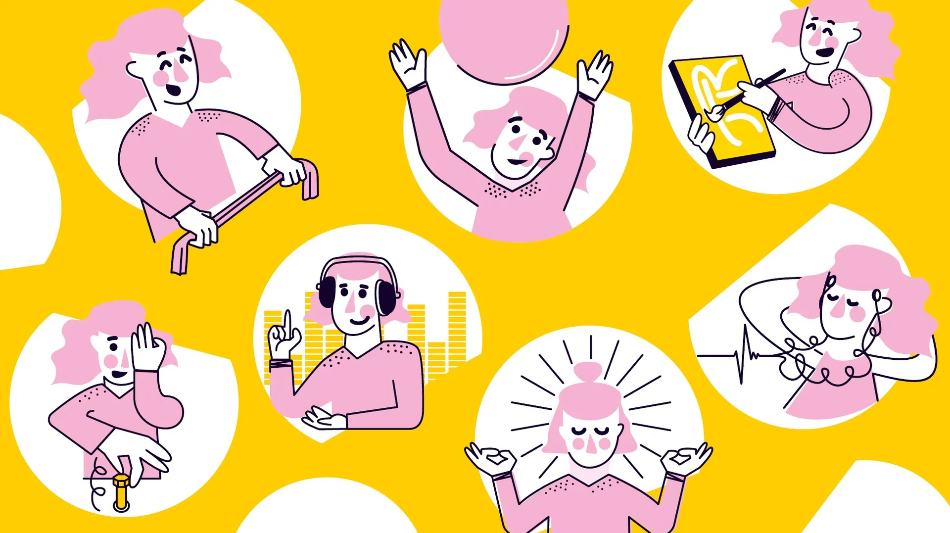 Illustrationen aus der Markenwelt von Ergovision
