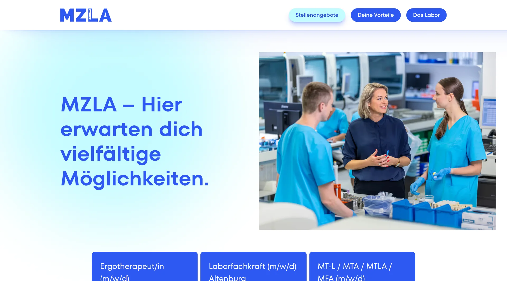 Stellenübersicht auf karriere.mzla.de