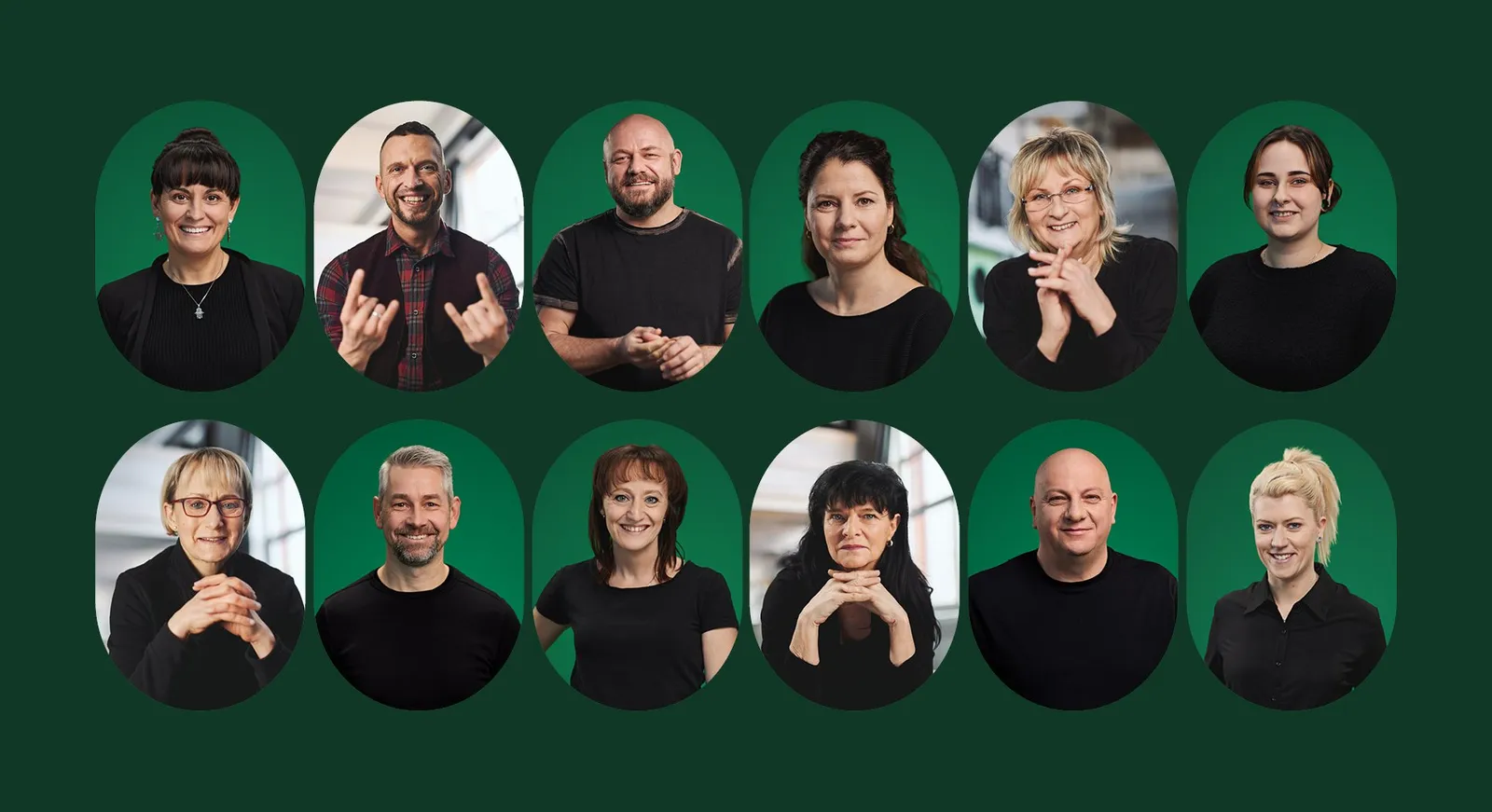 Porträts von Mitarbeitenden der Volkssolidarität