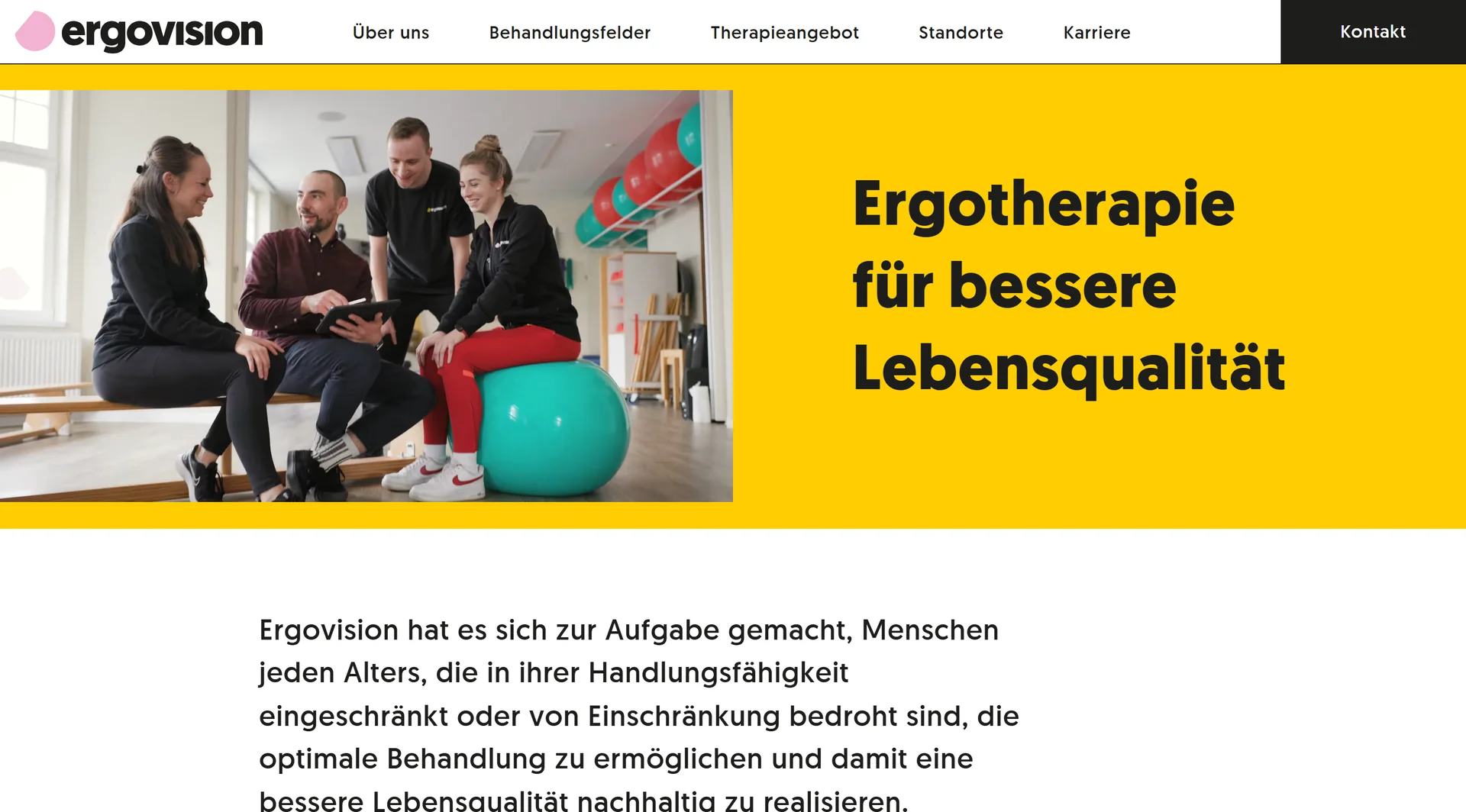 Startseite von ergo-vision.de