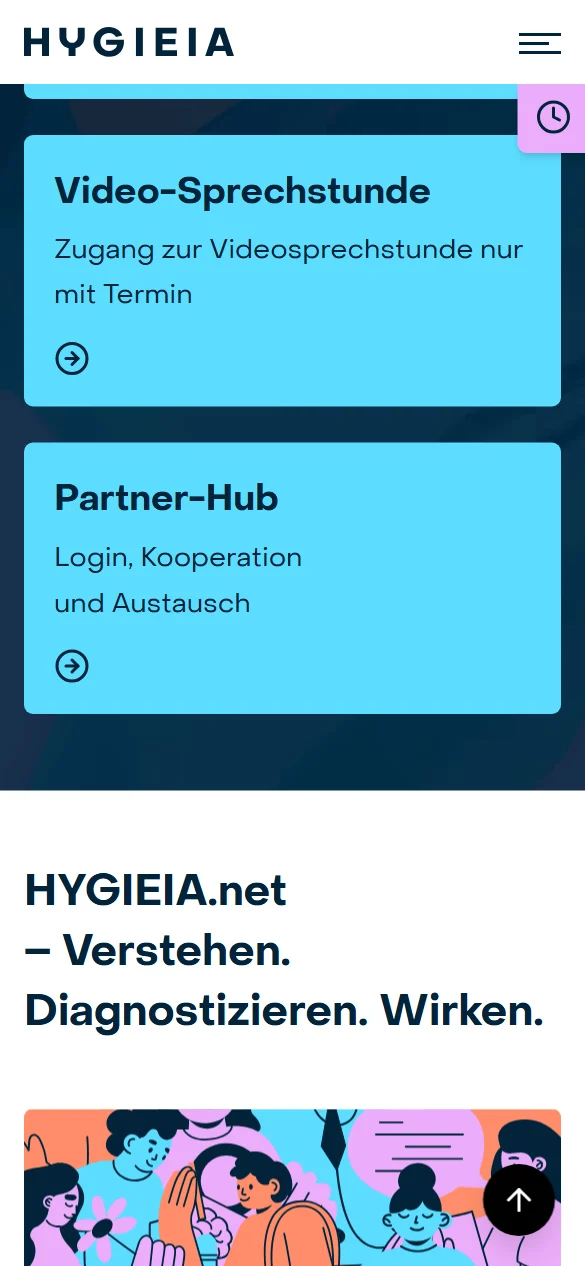 Video-Sprechstunde und Partner-Hub am Smartphone